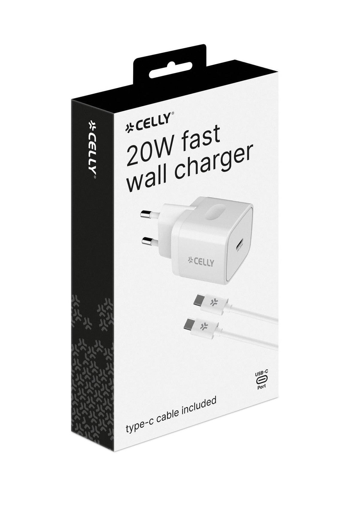 CELLY TC1C20WTYPEC - 20W USB-C Wall Charger+USB-C to USB-C Cable
