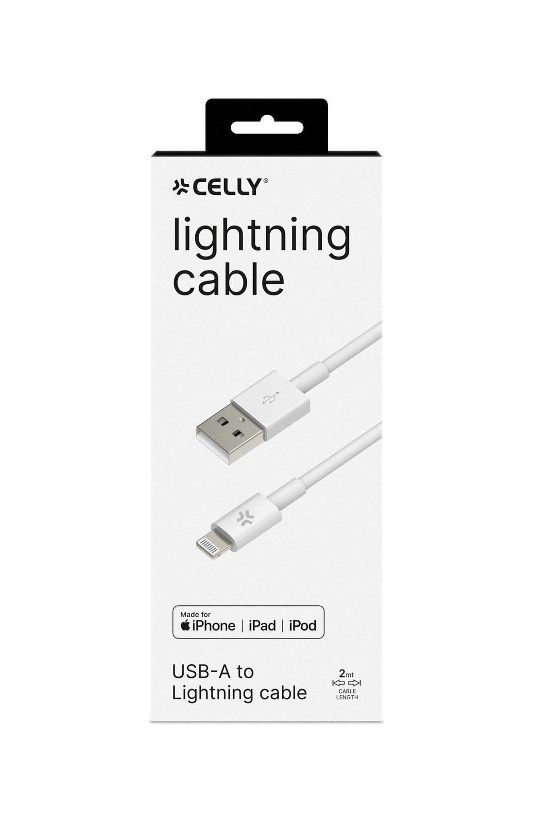 CELLY USBIP52M - 12W USB-A to Lightning Cable