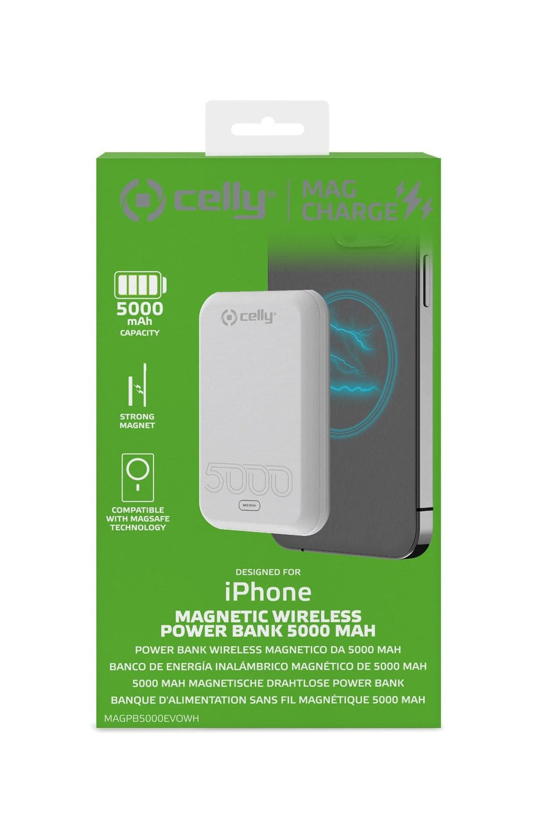 CELLY MAGPB5000EVO - 15W Wireless Powerbank 5000 mAh