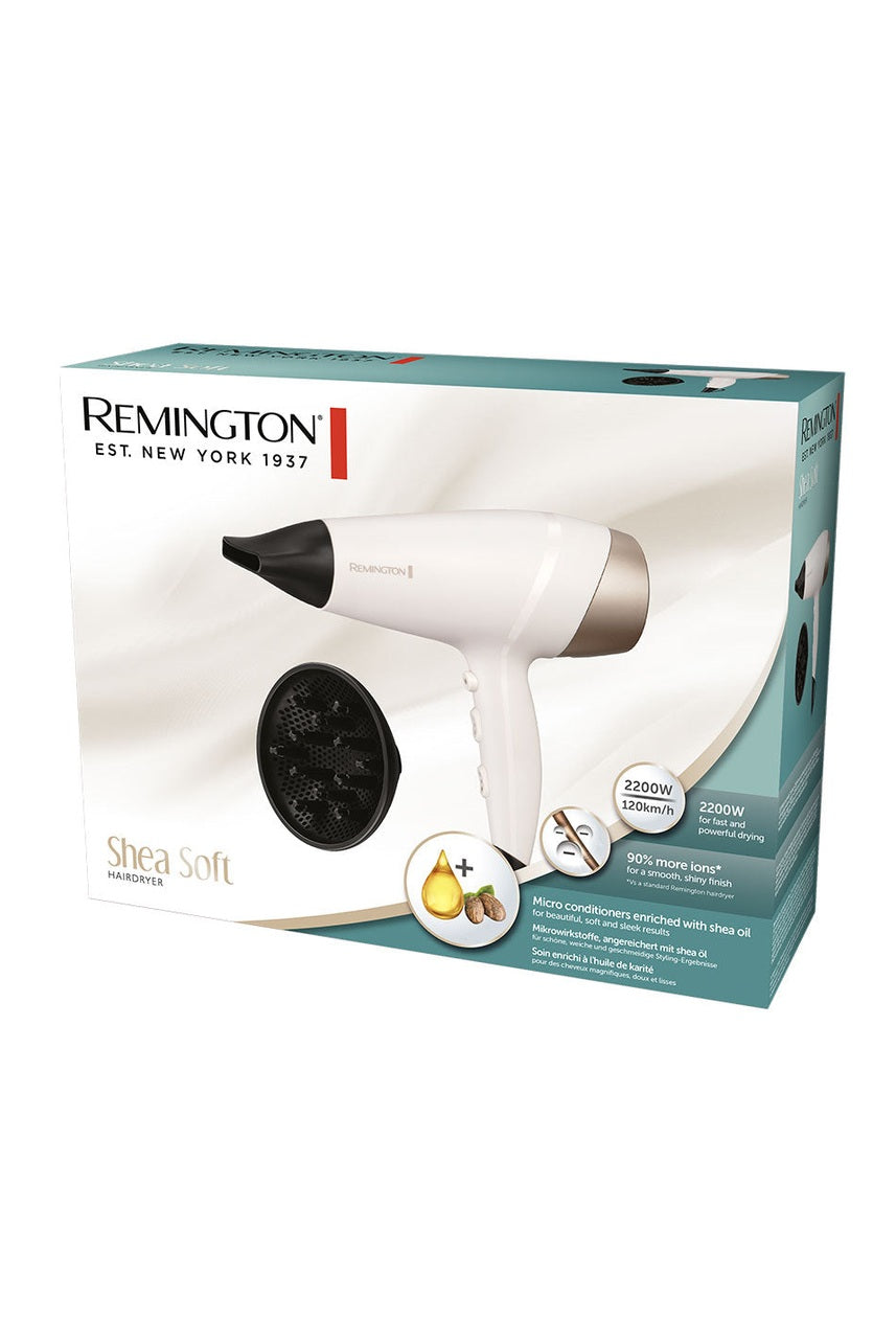 Remington Asciugacapelli D4740 SheaSoft Ioni 2200W Diffusore Styling Lisci Ricci Phon