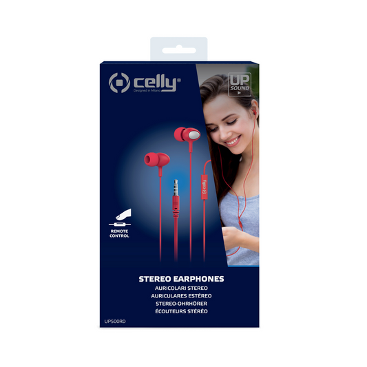 CELLY AURICOLARE UP500 - Jack 3.5mm Stereo Wired Earphones