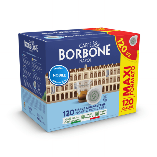 Borbone Caffè Box Cialde 44mm Miscela Nobile (Blu) 120pz