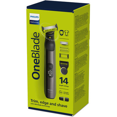 Rasoio Ricaricabile Barba Corpo Rifinitura Philips OneBlade Pro 360 QP6542/15