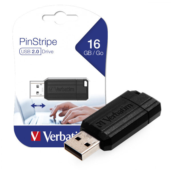 VERBATIM PINSTRIPE PEN DRIVE USB 2.0 16GB